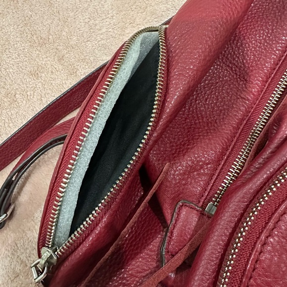 Rebecca Minkoff Dark Red Leather Bucket Backpack display picture 1